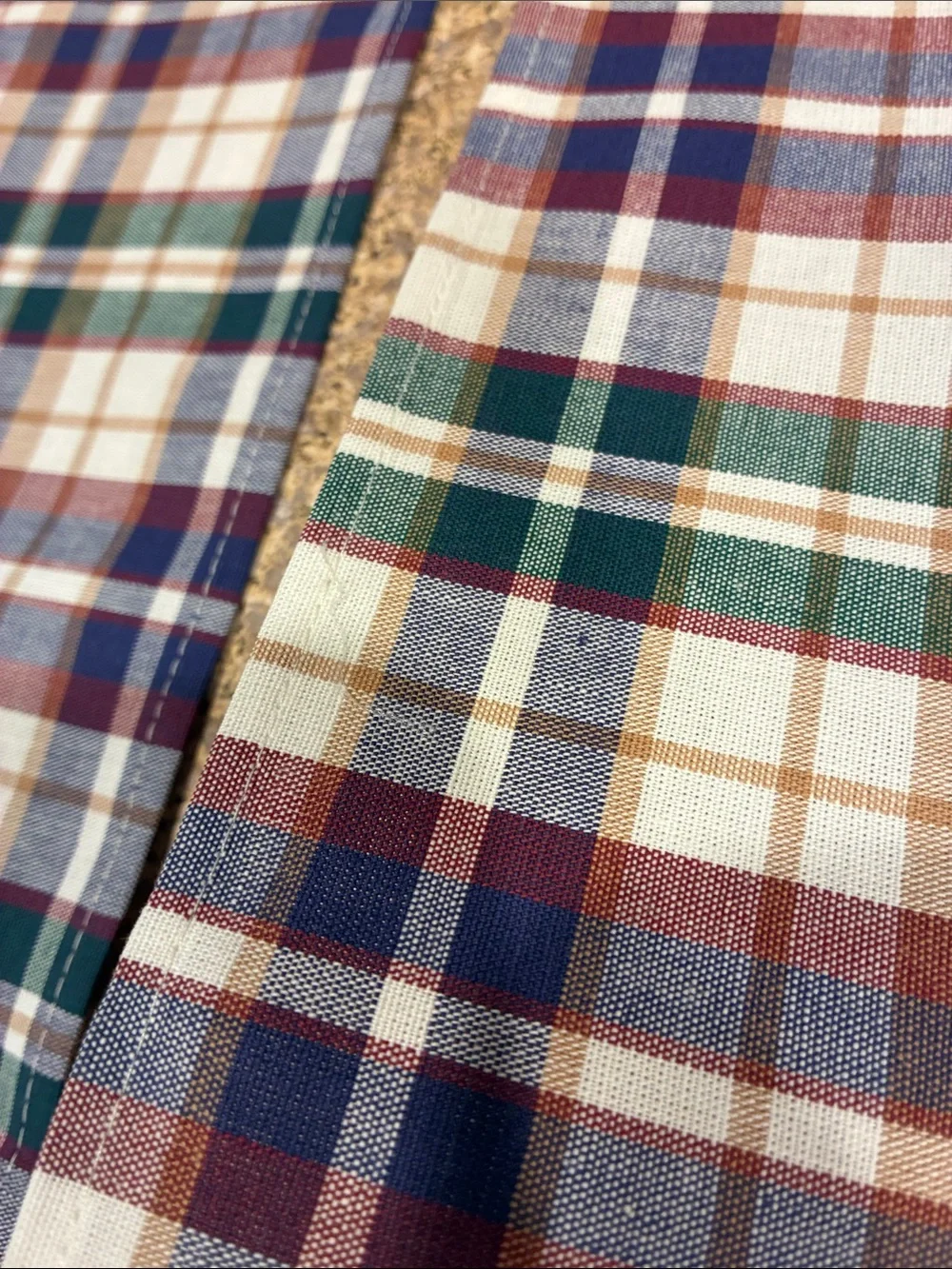 Longaberger Woven Traditions Plaid Cotton Fabric Napkins SMELLS MUSTY